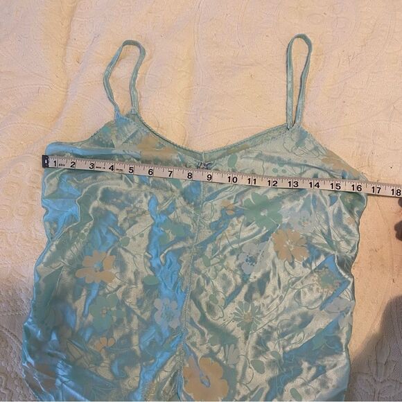 Vintage Ann Summers size medium Light Blue Lingerie Night Cami Tank Top - Picture 7 of 8